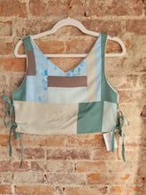 Load image into Gallery viewer, Joan Patchwork Side Tie Tank/Cami Shirt from Vintage Quilt