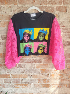 Biggie Biggie Smalls Tshirt Boho Sleeves/Poncho