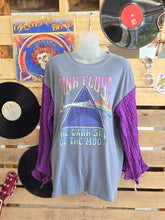 Load image into Gallery viewer, Upcycled Pink Floyd Bell Sleeve Top – Boho Rock Chic Statement Piece
