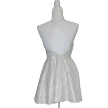 Load image into Gallery viewer, Windsor Mini Dress Low Cut Lace Overlay White Size L
