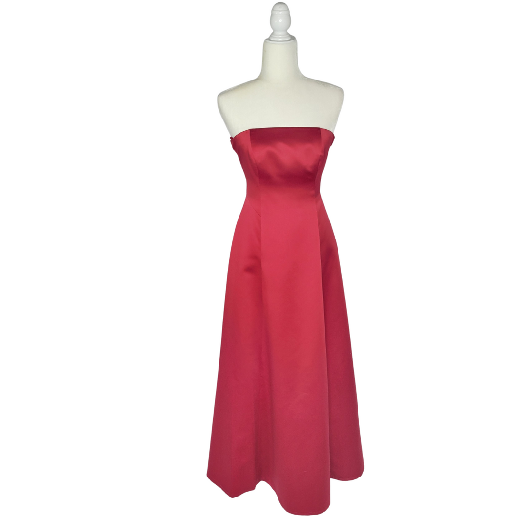 Strapless Structured Satin Dress Size 2