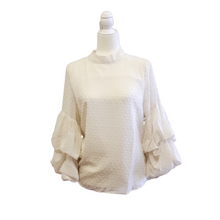 Load image into Gallery viewer, Perfect Swiss Dot Puff Sleeve Top
