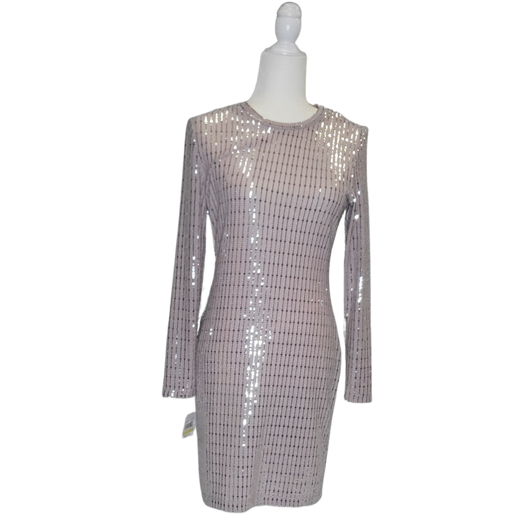 Morgan & CO Long Sleeve Sparkly Mini Dress Sz M