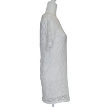 Load image into Gallery viewer, White Lace 1/2 Sleeve Midi Dress Size Small

